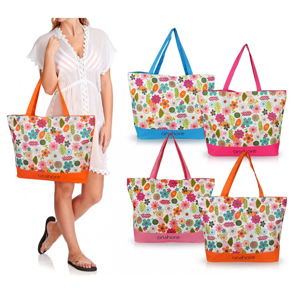 24486 - Sac plage modèle Onshore Mod. Flofresh avec motif floral