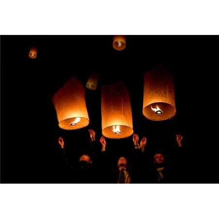 747006 -Pack de 5 lanternes de ciel rectangulaires appropriées pour le plein air