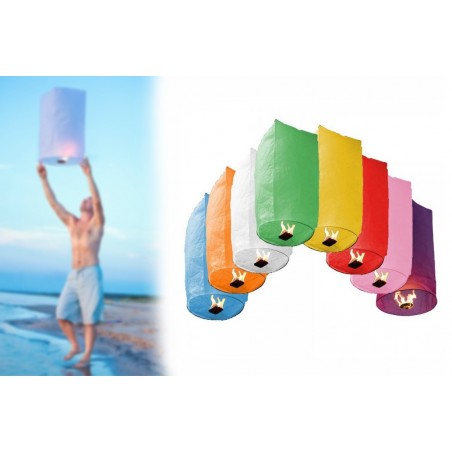 747006 -Pack de 5 lanternes de ciel rectangulaires appropriées pour le plein air