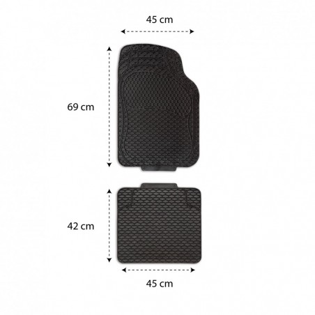 TA059 Ensemble de 4 tapis plus TA045 Protecteur De Coffre