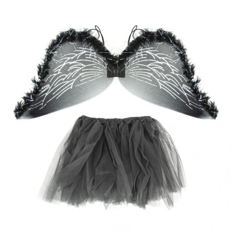 441020 Déguisement de carnaval ANGE NOIR taille unique 2 pièces