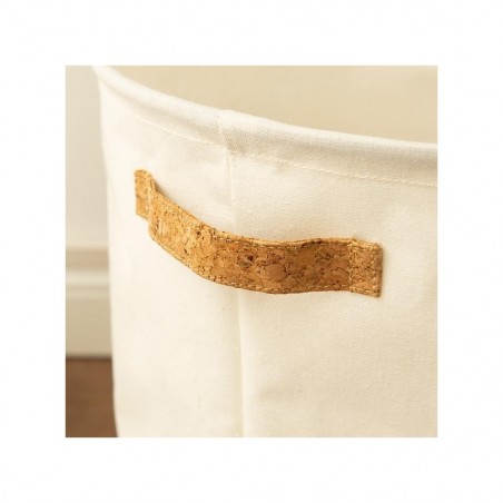 437597 Corbeille à linge 40x50 cm en utah pliable avec poignées en liège