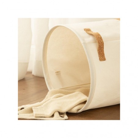 437597 Corbeille à linge 40x50 cm en utah pliable avec poignées en liège