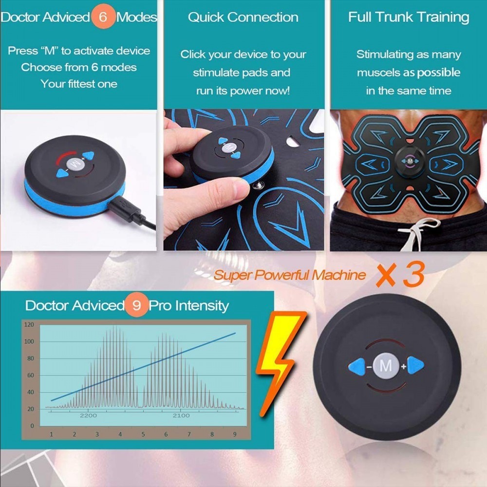 Électrostimulateur ABDOMINAL MUSCULAIRE  ABS et...