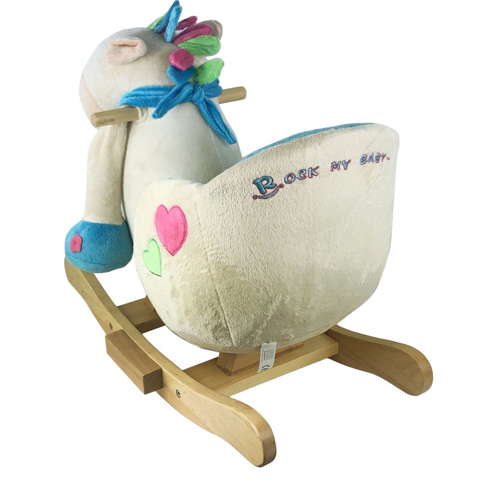 375644 CIGIOKI Rock my Baby Cheval à bascule POLO PONY en peluche musique