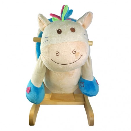 375644 CIGIOKI Rock my Baby Cheval à bascule POLO PONY en peluche musique