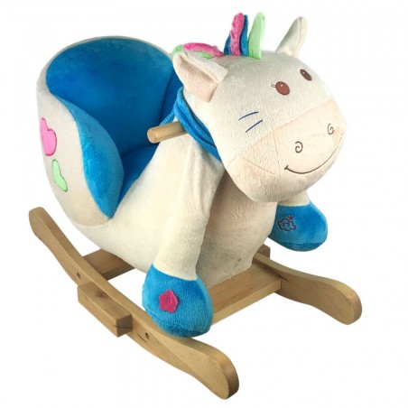 375644 CIGIOKI Rock my Baby Cheval à bascule POLO PONY en peluche musique