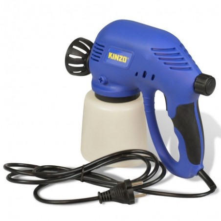 Pistola aerógrafo pulverizador de pintura funciona a corriente (80W) con tanque de 800ML KINZO