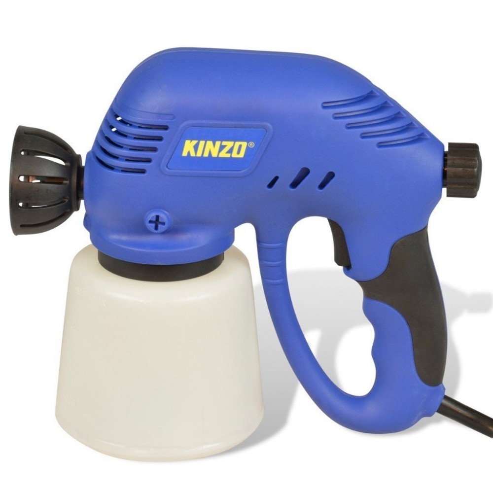 Pistola aerógrafo pulverizador de pintura funciona a corriente (80W) con tanque de 800ML KINZO