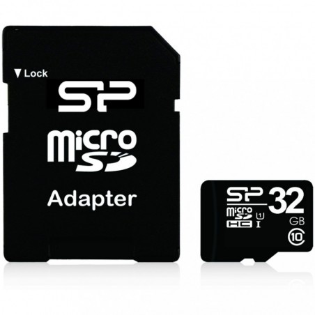 Carte microSD SILICON POWER 32 Go avec adaptateur SD de classe 10