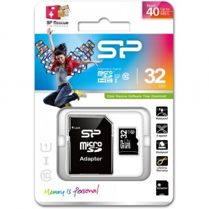 Carte microSD SILICON POWER 32 Go avec adaptateur SD de...