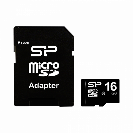 Carte microSD SILICON POWER 16 Go avec adaptateur SD de classe 10