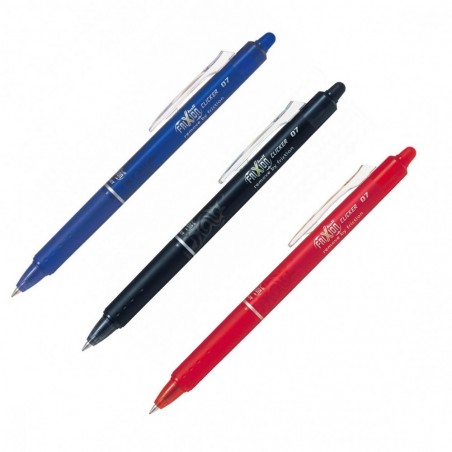 Pack de 6 stylos Pilot Frixion Clicker 07 effaçable et rechargeable