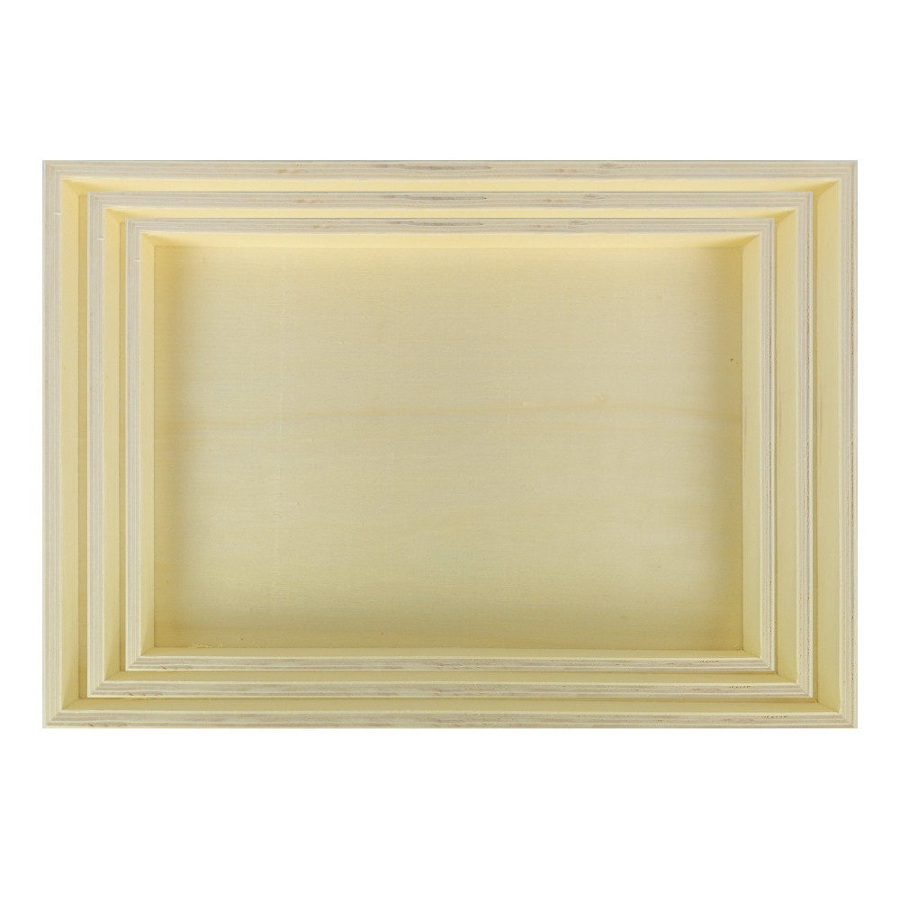 Lot de 3 boîtes CuoriFoglio en bois clair...