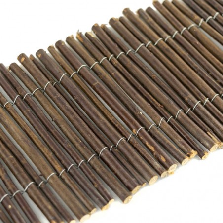 502495 Clôture d'ombrage décorative 200x15cm courte couleur foncée