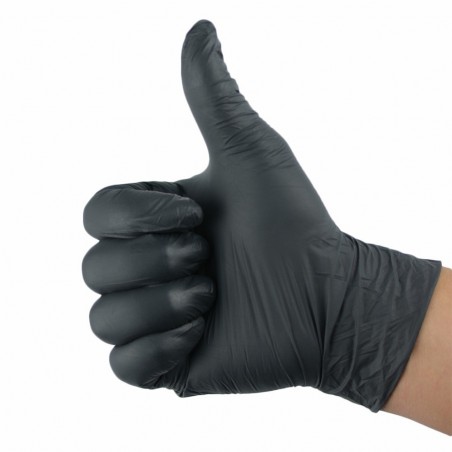 Boîte de 100 gants NITRILO jetable NOIR utilisation médicale /tatoueur