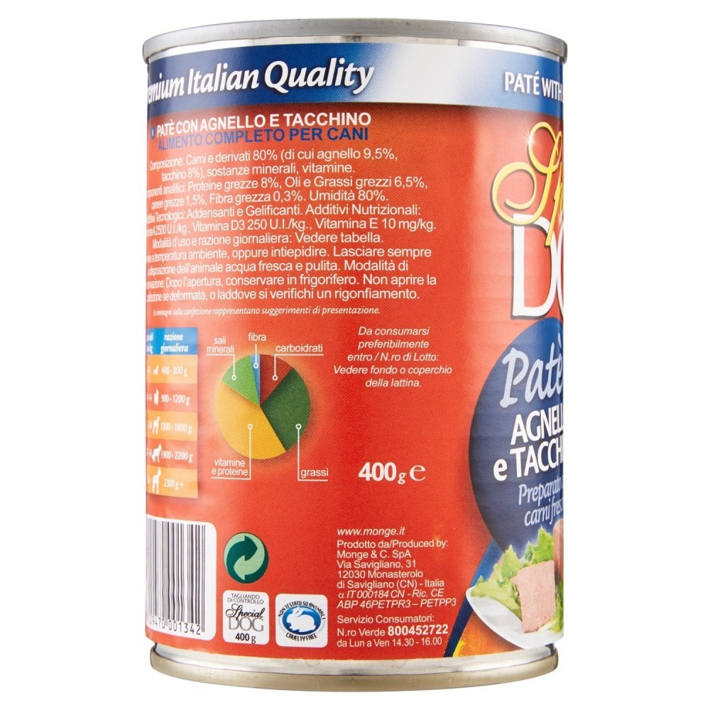 Pack 24 boites Monge SPECIAL DOG ​​Pâté...