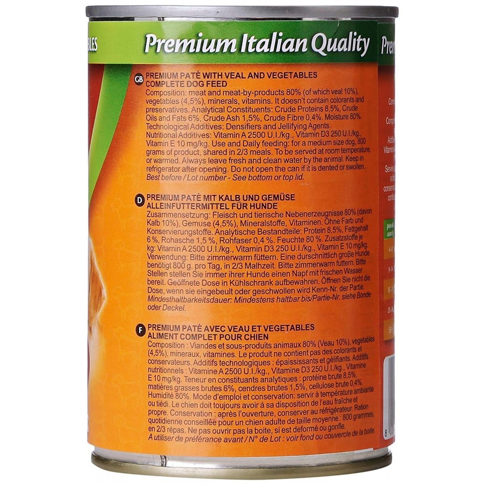 Pack 24 boites Monge SPECIAL DOG Pâté de veau...