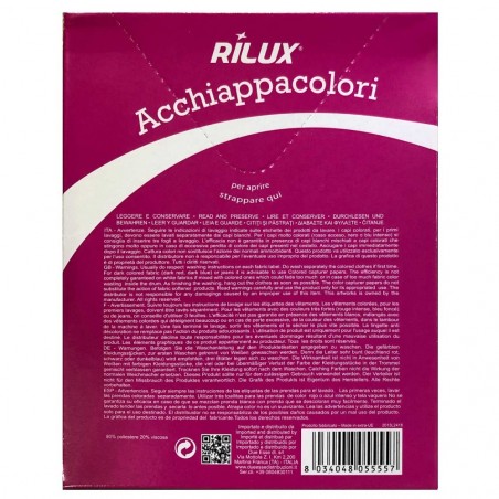 055557 Lingettes x 20 de capture des couleurs RILUX pour lave-linge