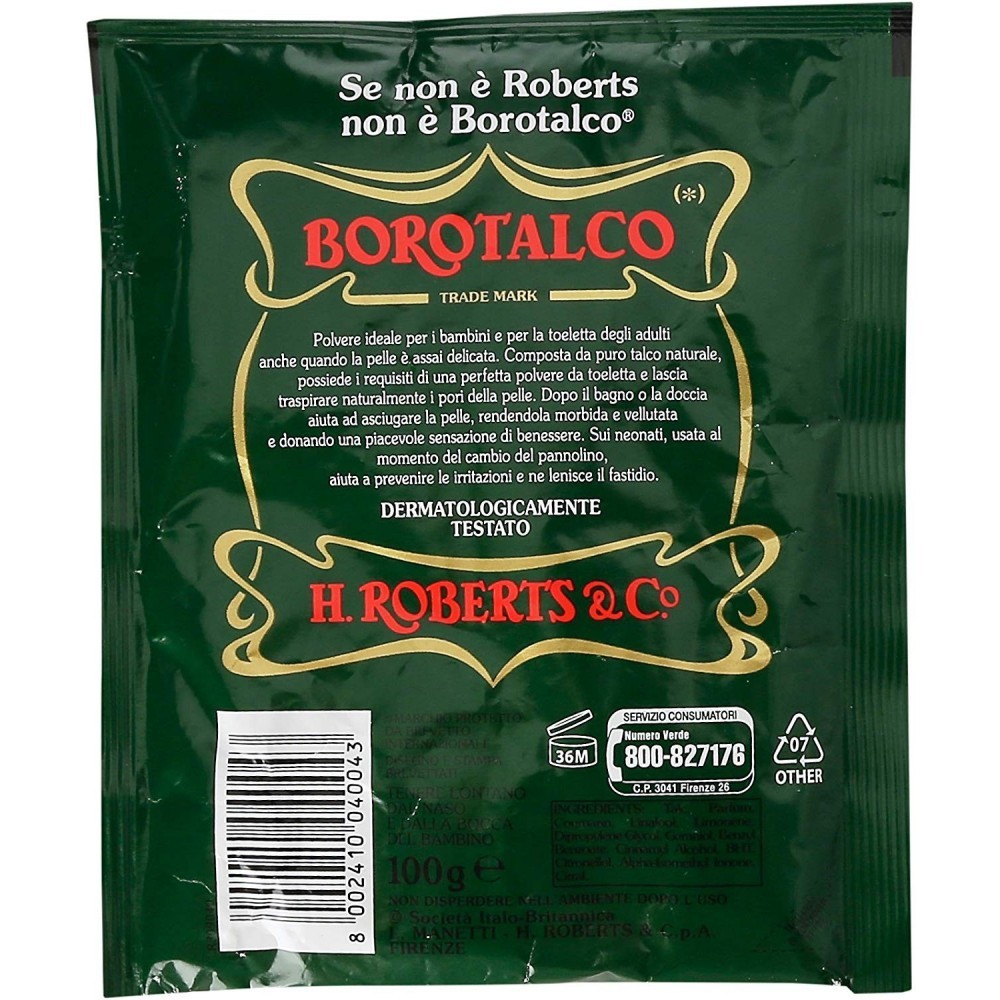 Pack 24 Borotalco Roberts Talc tous types de...