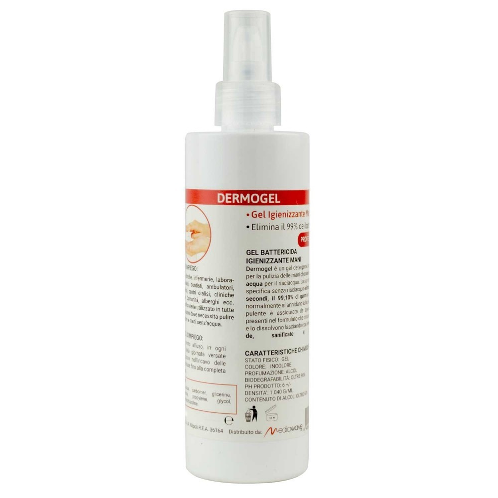 DERMOGEL CLORHEXIDINA GEL désinfectant Bactéricide sans rinçage 250ml