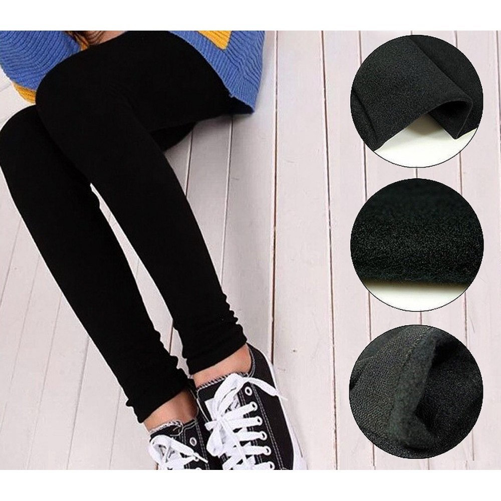 Pack 5 leggings effet thermique avec doublure...