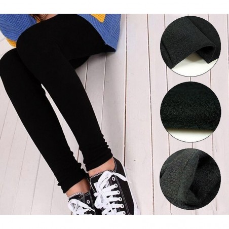 Pack 5 leggings effet thermique avec doublure polaire NEPTUNE 3 noir 2 bleu