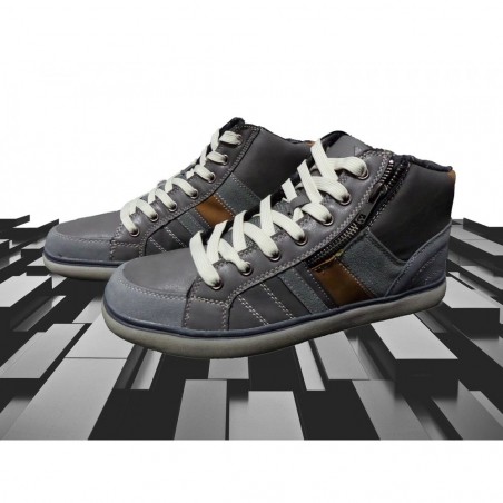 Chaussures homme mod. GRAPHITE  bout rond et zip latérale
