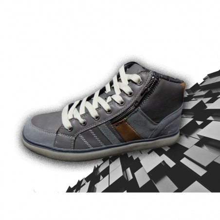 Chaussures homme mod. GRAPHITE  bout rond et zip latérale