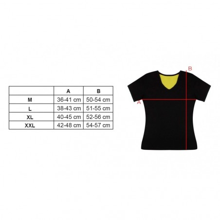 T-shirt amincissant  UNISEX T SHIRT SAUNA en néoprène de M à XXL