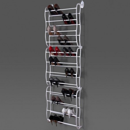 Étagère à chaussures murale et porte 36 paires gain d'espace ,facile à monter