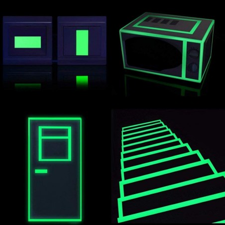 Ruban fluorescent multifonction Glow in the dark 6 heures 15mm x 3mt