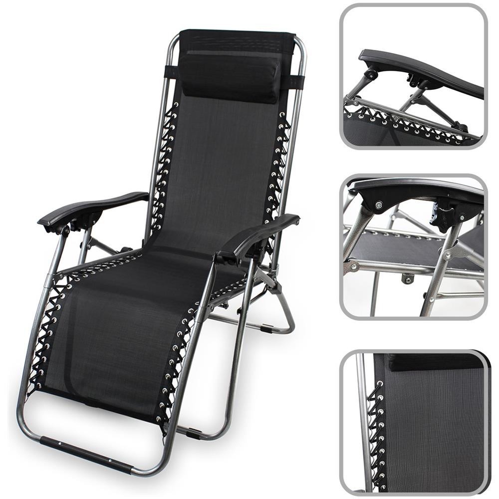 604001 EVERTOP Chaise de plage pliante et...