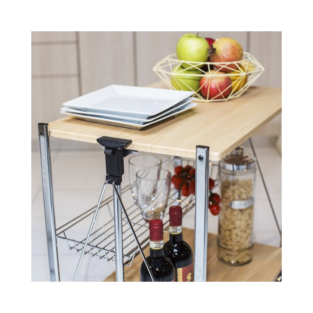 Desserte de cuisine pliable en bois OAK...