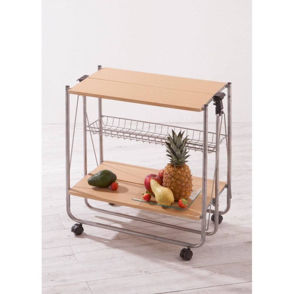 Desserte de cuisine pliable en bois OAK...