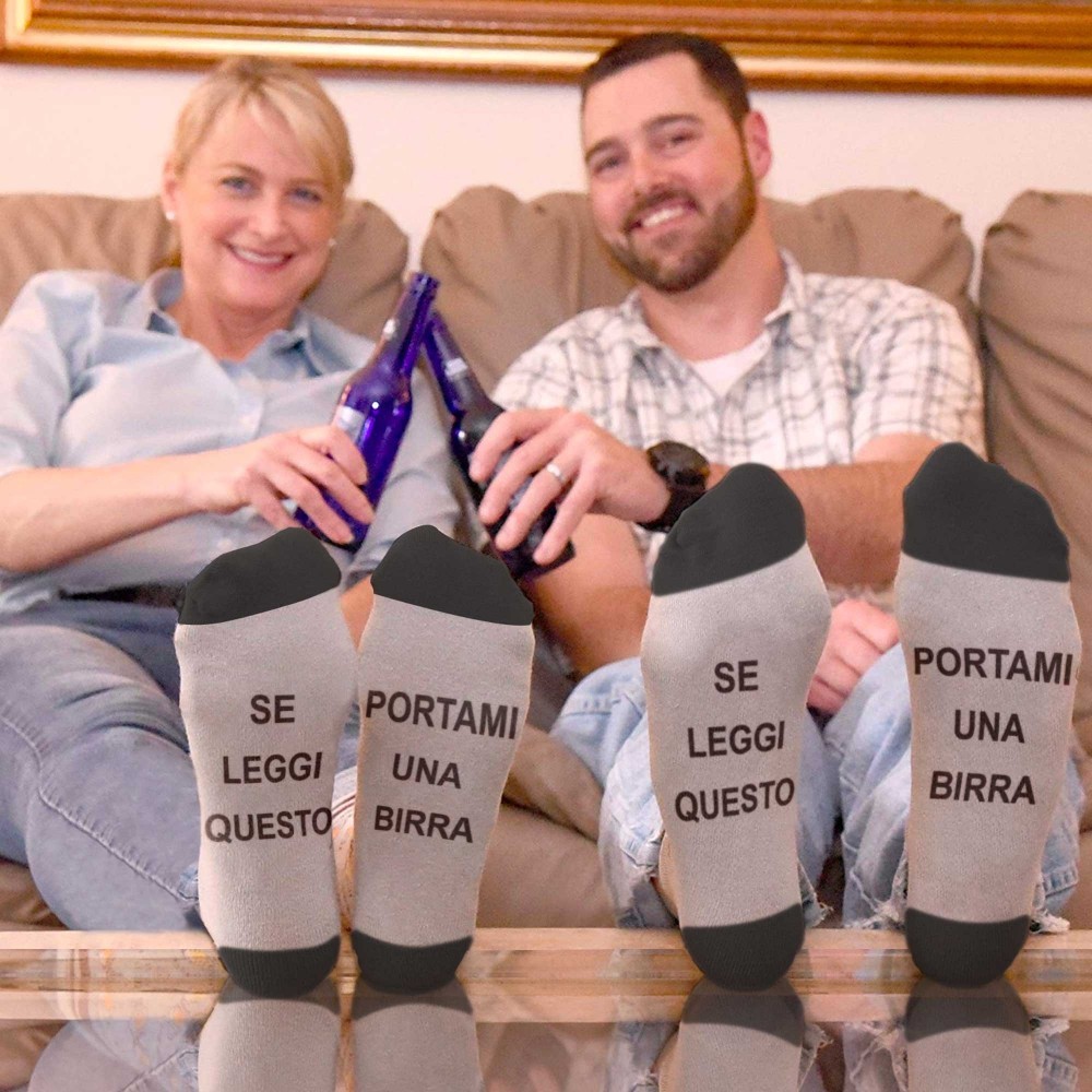 Chaussettes imprimées unisexes drôles...