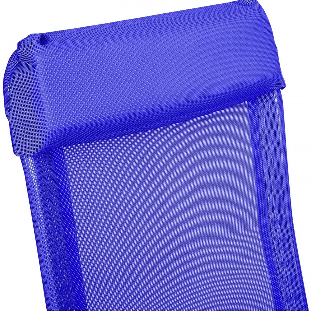 770459 Chaise de plage inclinable  en textilène...