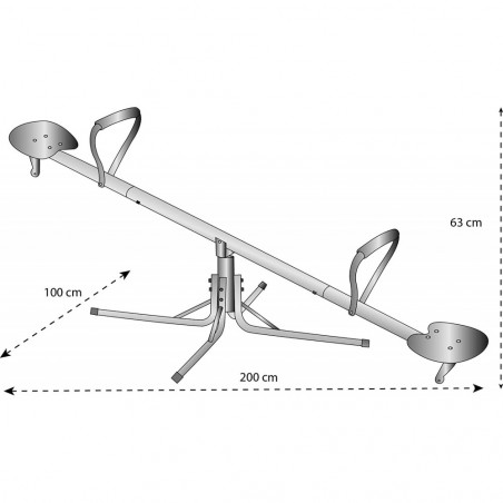 355398 Cigioki bascule extérieur enfant haut et bas 100x200x63 cm