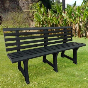 Banc en résine 3 places Isotta KEROPLAST 147x75x51cm pour... 2