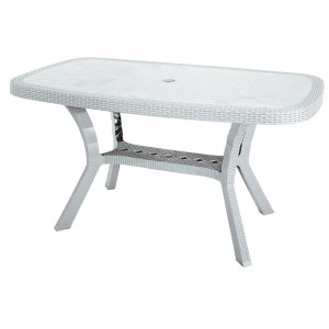 OTELLO Elite KROPLAST table résine de rotin gaufrée pour...