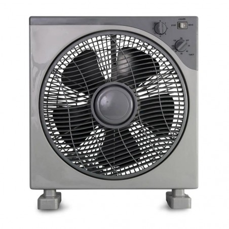 Ventilateur carré à pales FELICIA box fun 30cm 3 vitesses, minuterie 45w