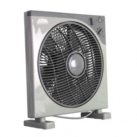Ventilateur carré à pales FELICIA box fun 30cm 3 vitesses, minuterie 45w