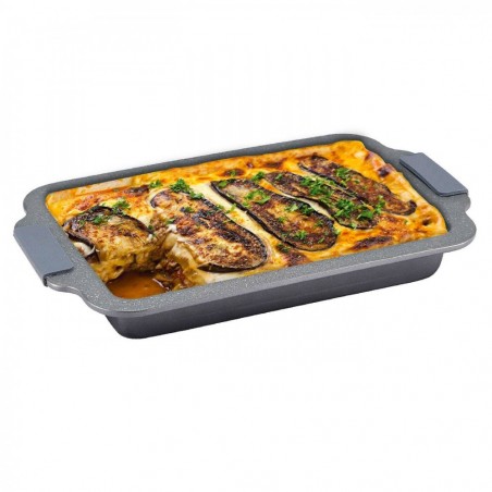 140019 Set 3 plateaux rectangulaire en pierre GRIS DGBAVARIA poignée en silicone