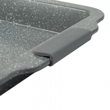 140019 Set 3 plateaux rectangulaire en pierre GRIS DGBAVARIA poignée en silicone