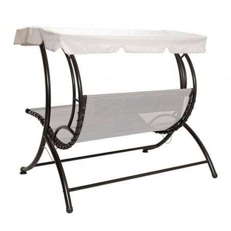 DREAM Fauteuil à bascule extérieur 2 places parasol169x174x177cm max 240kg