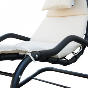 Fauteuil de jardin suspendu KELLY avec coussin et parasol 2