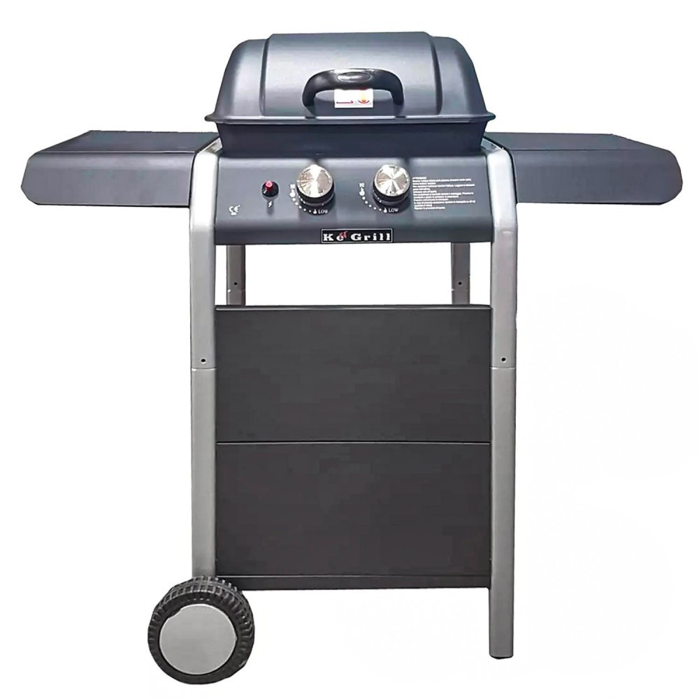 Barbecue  pierre de lave KeGrill KE600 Basic 2 brûleurs et support 110X100X50cm