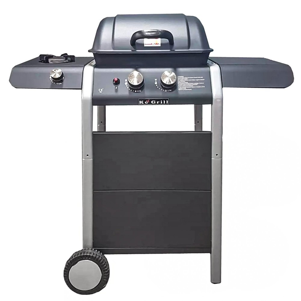 KeGrill KE601 barbecue pierre lave 2 brûleurs et 1 latéral 110X100X50 cm