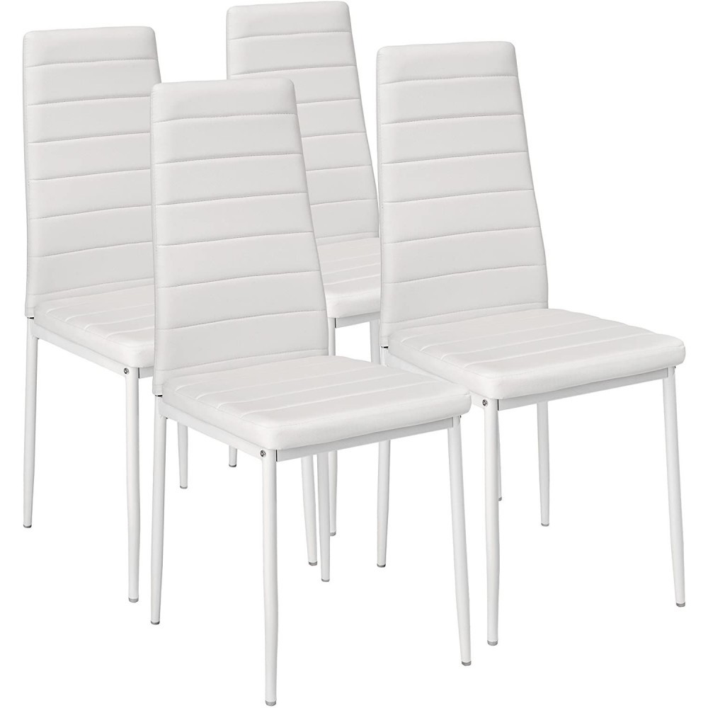 4 chaises design moderne PENNY Assise rembourrée en cuir écologique 41x45x98,5cm