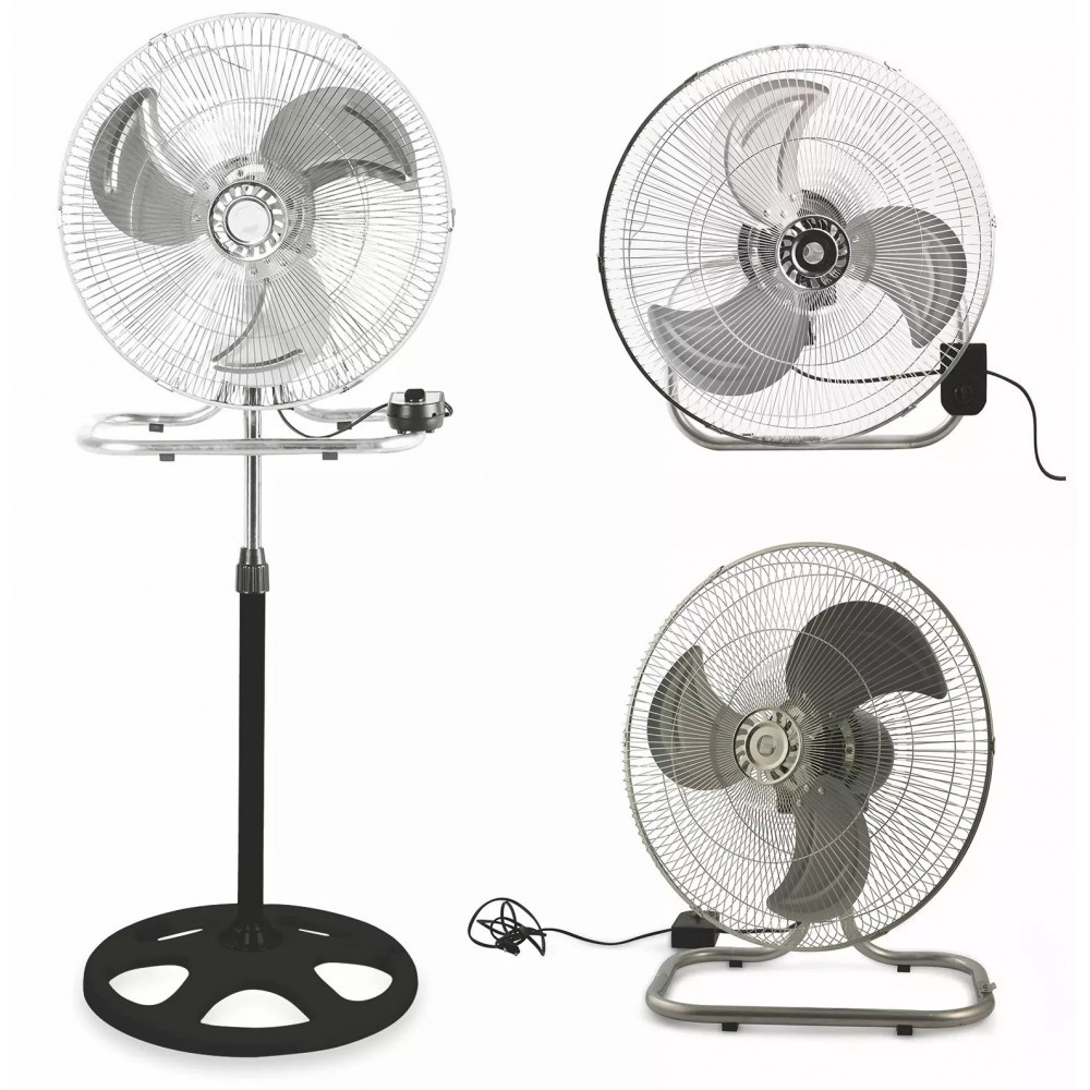 Ventilateur à pales FELICIA 3 en 1 avec pied et murale 45cm 3 vitesses 60W